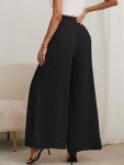 AusLook Women's Black Wide Leg Dress Pants