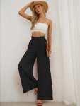 AusLook Women's Black Wide Leg Dress Pants