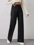 Women’s High-Waisted Wide Leg Dress Pants Black