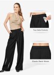 Willit Wide Leg High Waisted Women's Work Pants