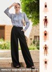 Willit Wide Leg High Waisted Women's Work Pants