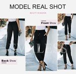 EVALESS Women's Black High-Waisted Jogger Pants