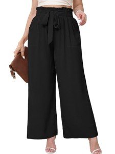 Plus Size High-Waisted Wide Leg Pants for Women