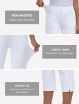 MoFiz Women's Lightweight Stretchy Capri Pants with Pockets