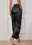 Elegant Women's Wide Leg Satin Party Trousers