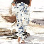 Adjustable Boho Flare Cargo Pants for Women