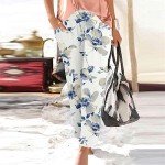 Adjustable Boho Flare Cargo Pants for Women