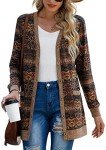 GRECERELLE Women's Lightweight Floral Cardigan with Pockets