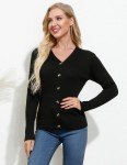 Grace Karin Women's Black Long Sleeve Cardigan