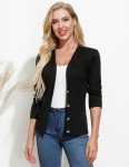 Grace Karin Women's Black Long Sleeve Cardigan