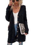 Cozy Women's Open-Front Cable Knit Cardigan