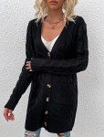 Cozy Women's Open-Front Cable Knit Cardigan