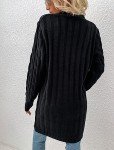 Cozy Women's Open-Front Cable Knit Cardigan