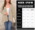 Witsmile Women's Lightweight Open Front Cardigan - Light Khaki
