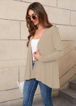 Witsmile Women's Lightweight Open Front Cardigan - Light Khaki