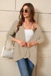 Witsmile Women's Lightweight Open Front Cardigan - Light Khaki