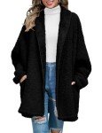 Zilcremo Women's Oversized Fleece Sherpa Cardigan
