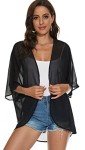 Black Sheer Kimono Cardigan for Women - XL