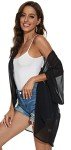 Black Sheer Kimono Cardigan for Women - XL