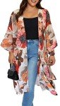 Lightweight Puff Sleeve Kimono Cover-Up for Women