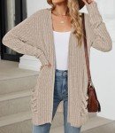 Naivikid Women's Lightweight Open Front Cardigan - Khaki