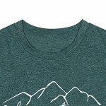 MEESHEEP Women Mountain Adventure Shirt Workout Hiking Tshirt Camping Short Sleeve Athletic Tee Tops Green