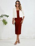 White Lightweight Cropped Cardigan Shrug for Women