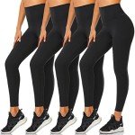 4 Pack High Waisted Tummy Control Leggings