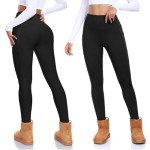 Fleece Lined High Waisted Leggings with Pockets