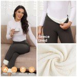 High Waisted Fleece Lined Thermal Leggings for Women