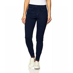 Classic Women's High-Waisted Denim Leggings with Pockets