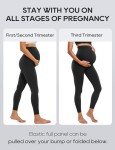 Soft Black Maternity Leggings with Belly Support