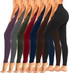 7 Pack High Waisted Tummy Control Leggings