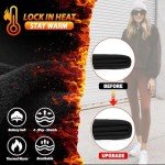 2 Pack High Waisted Fleece Lined Leggings for Women