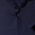 Amazon Essentials Women's Long-Sleeve Crewneck Smocked Cuff T-Shirt, Navy, Large