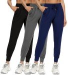 Women's 3 Pack Joggers with Pockets for Workouts