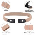 5 PCS No Buckle Stretch Belts for Jeans