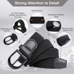 JASGOOD Braided Canvas Stretch Belt for All