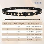 Stylish Adjustable Black Leather Belt for Women