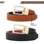 Monopa Reversible Leather Belt for Women - Two Colors