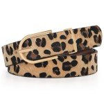 Chic Faux Leather Women's Belts with Gold Buckle