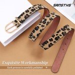 Chic Faux Leather Women's Belts with Gold Buckle