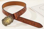 Longhorn Bull Pattern Leather Belts for Everyone