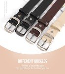 2-Pack Women's Leather Belts for Jeans