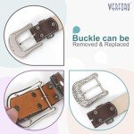 Vintage Turquoise Buckle Western Leather Belt for Women