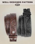 Western Leather Belts for Men and Women - 2 Pack