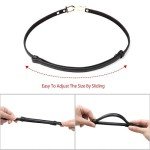 2 Pack Women's Skinny Leather Belts - Black & Brown