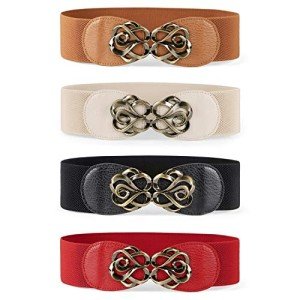 JASGOOD Vintage Stretchy Wide Waist Belt for Women