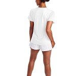 Champion Women's T-Shirt, Classic Cotton-Blend T-Shirt, Crewneck Tee, Jersey T-Shirt, Script Logo, White Script, Small