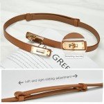 2 Pack Women's Adjustable Skinny Leather Belts
